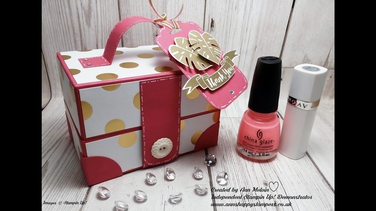 Beautiful Ladies style Vanity.Make-up Case using Stampin Up Products