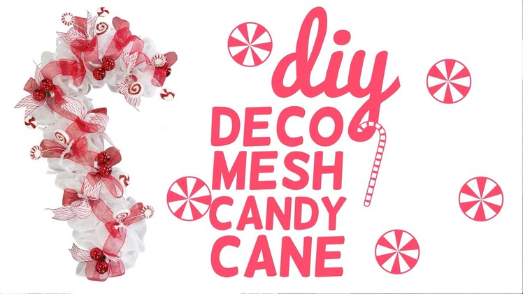 Deco Mesh Candy Cane