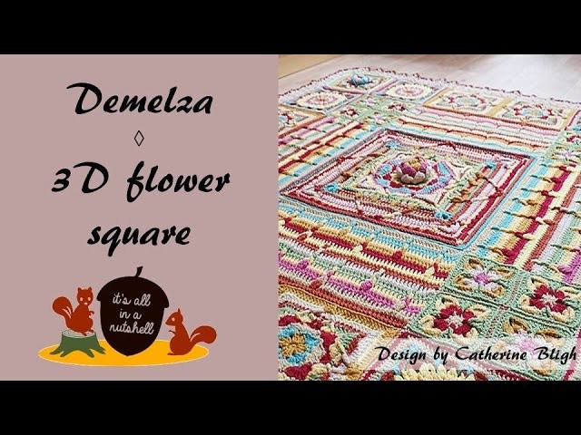 Demelza Part 4 - 3D Flower Corner Square