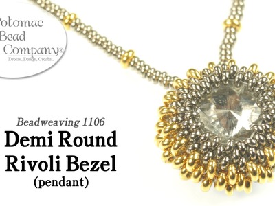 Demi Round Rivoli Bezel (Pendant, necklace, or earrings)