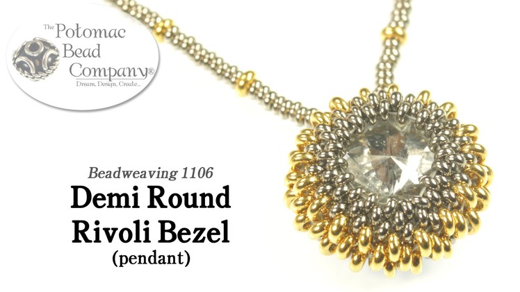 Demi Round Rivoli Bezel (Pendant, necklace, or earrings)