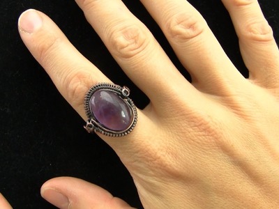 Grooved Cabochon Wire Wrapped Ring Tutorial
