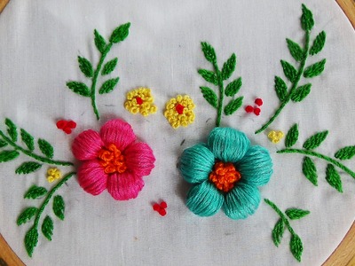Hand Embroidery: Puffed Satin Stitch