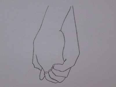 How to draw holding hands