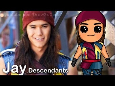 How to Draw Jay from Disney Descendants Cute step by step