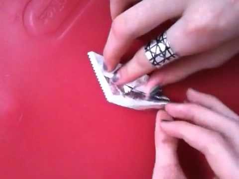 How to make an origami ring out of a gum wrapper