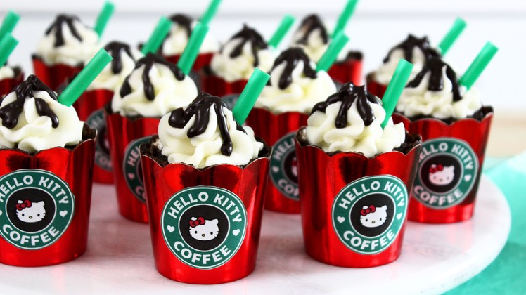 How to Make Hello Kitty Peppermint Mocha Cupcakes!