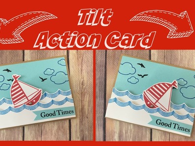 Interactive Tilt Card With Sailboat on the Waves