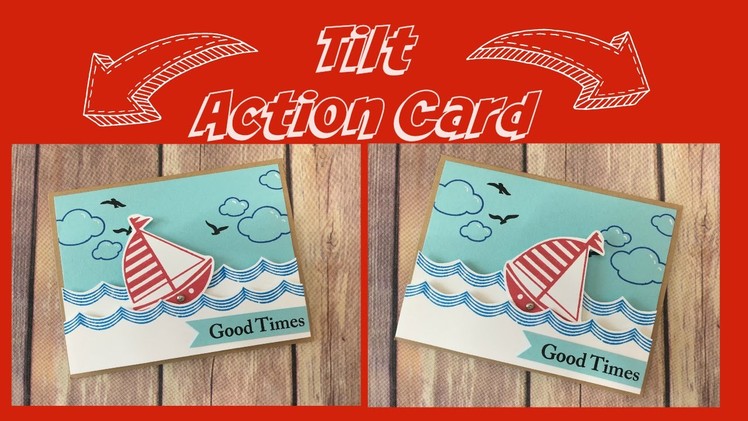 Interactive Tilt Card With Sailboat on the Waves
