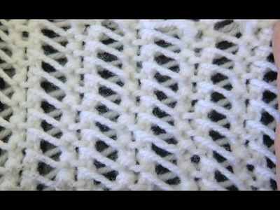 Knit Pattern * EASY  LACE STITCH FOR BEGINNERS *