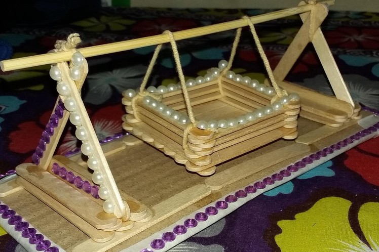 Making a toy Baby Swing with Popsicle Sticks