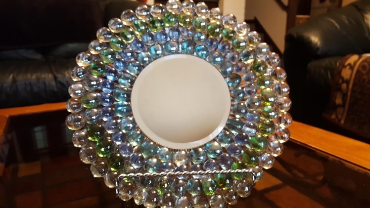 Mirrored Plate with Gems - Dollar Tree Crafts