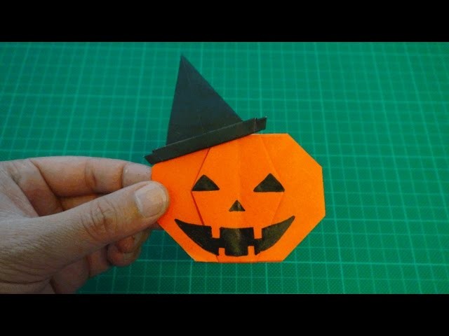 Origami 【Halloween／jack o'lantern in a in a witch hat】