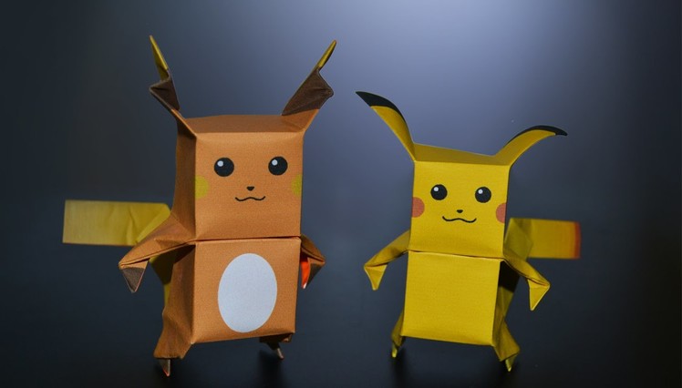 Origami: Pikachu & Raichu - Instructions in English (BR)