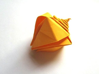 Origami spiral snail shell by Toshikazu Kawasaki