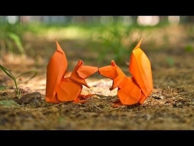 Origami squirrel by Stephan Weber - Yakomoga Origami tutorial