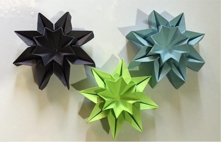 Origami STAR FLOWERS - wall decor