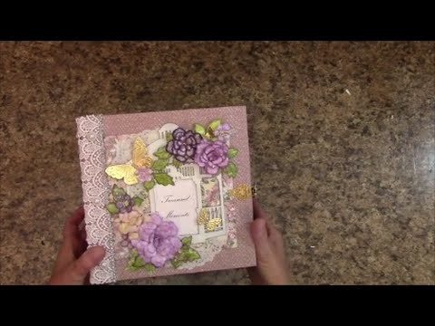 PART 2 TUTORIAL 8 X 8 MINI ALBUM WITH MULBERRY KISSES PAPER - DESIGNS BY SHELLIE