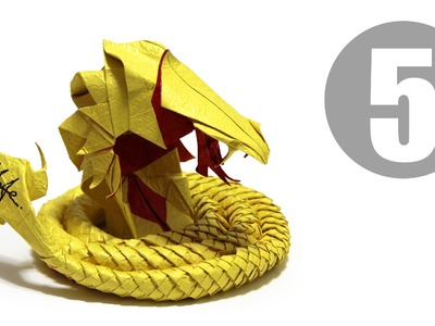 Part5.5 : How to fold Origami Devil Cobra. Hell Cobra 摺紙魔鬼眼鏡蛇教學