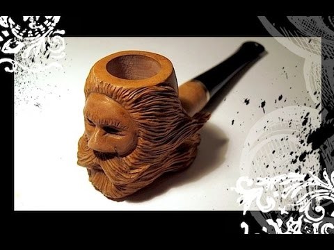 Pipe Wood Spirit Carving With knife