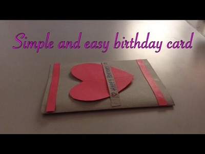 Simple and easy birthday card handmade!