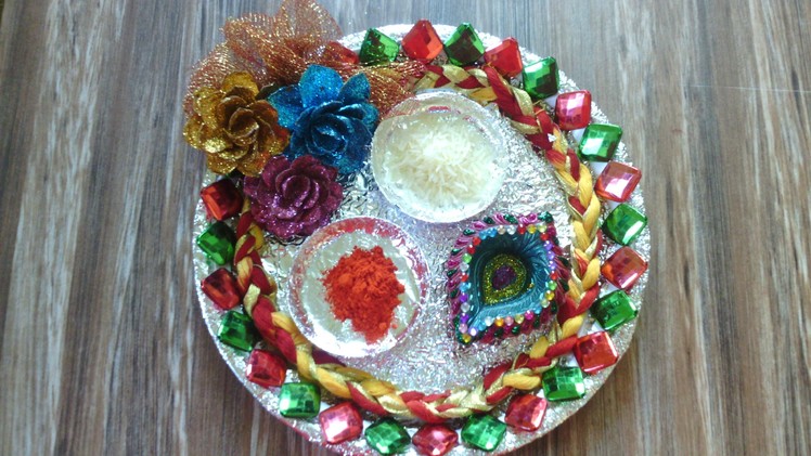 Thali Decoration | Puja Thali Decoration Ideas for Diwali | Pooja Thali Making for Diwali