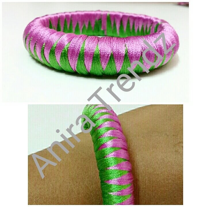 Zic Zag Weaving Silk thread bangle zigzag ziczag