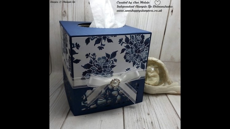 Beautiful Tissue box cover using Detailed Floral Thinlits