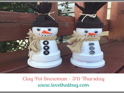 Clay Pot Snowman