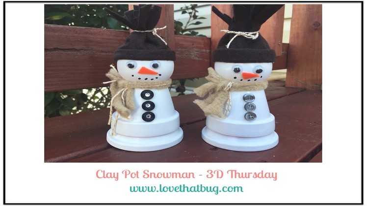 Clay Pot Snowman