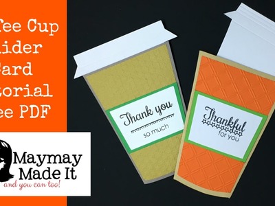 Coffee Cup Slide Out Card Free PDF and Cricut File Included