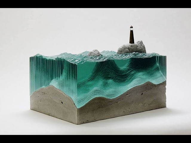 Combines glass and concrete into surprising works of art