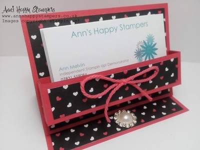 Cute Business card.Post it note holder using New Pop of pink DSP