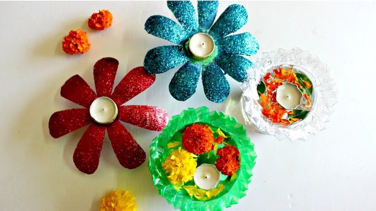 Diwali Decoration Idea Using Only 2 Plastic Bottles