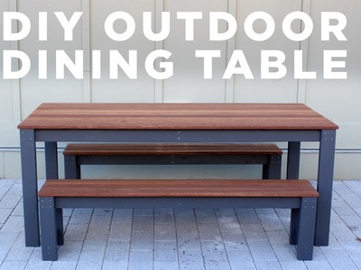 DIY Modern Outdoor Table and Benches
