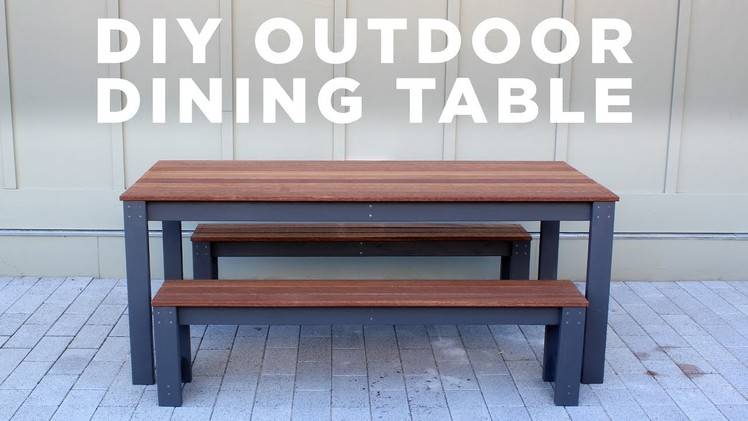 DIY Modern Outdoor Table and Benches