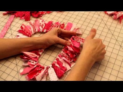 Fabric Heart Wreath