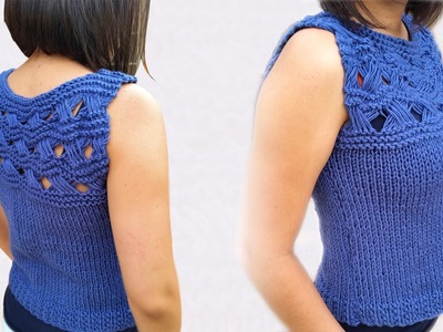 (Fast and Easy) How to knit the  Indian Cross Top for Beginners