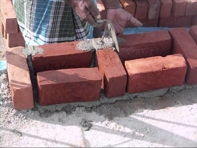 Hope House Construction - Low Cost Feature (Rat Trap Bond Walls)