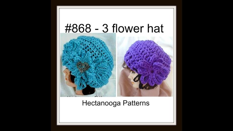 How to crochet a chunky adult hat, #868, free written pattern on my blog