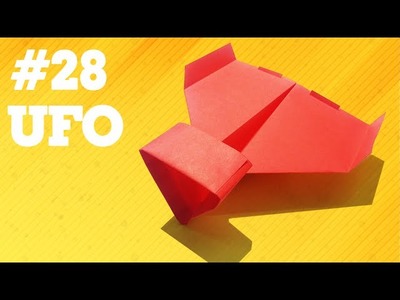 How to make a paper airplane that Flies - Simple Origami paper planes for Kids #28| UFO