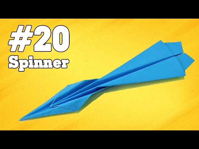 How to make a paper airplane that Flies - Simple Origami paper planes for Kids #20| Spinner