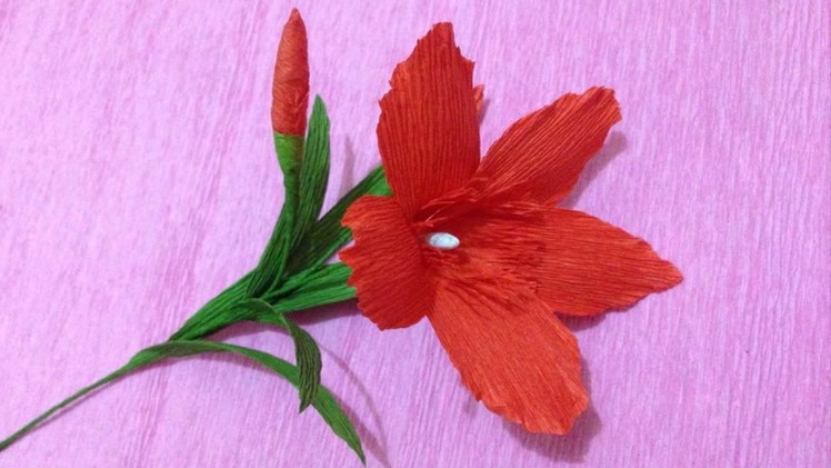 How to Make Nerium Oleander Paper flowers - Flower Making of Crepe Paper - Paper Flower Tutorial