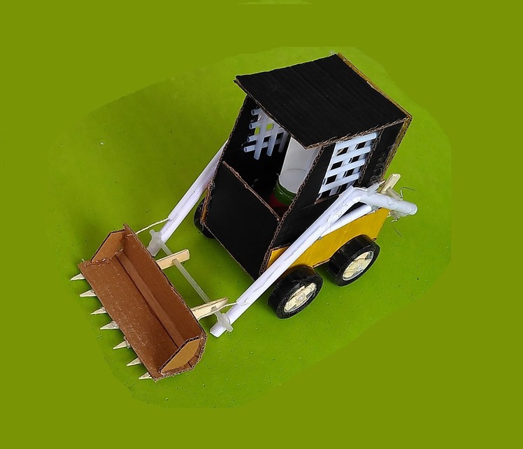 How to make  paper & cardboard Skid Steer Loader -  toy for kids story game