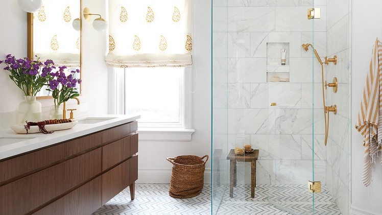 Interior Design – A Bright Bathroom Oasis With A Boho Vibe