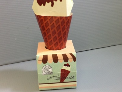 Origami Ice Cream Cone and Stand - Print Your Own