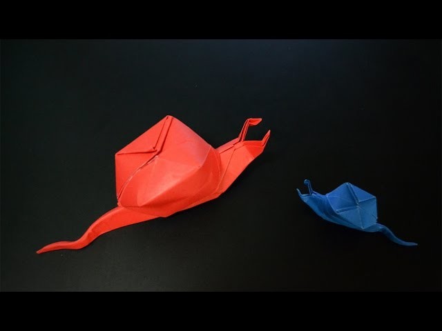 Origami: Inflatable Snail - Instructions in English (BR)