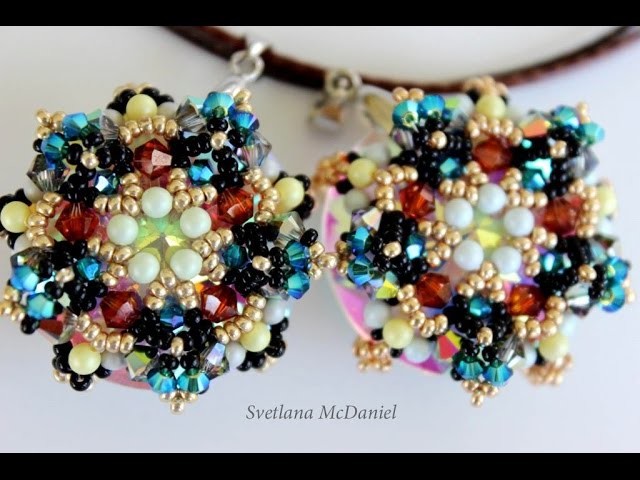 Part I_How to Embellish 30mm crystal Pendant with Swarovski crystals