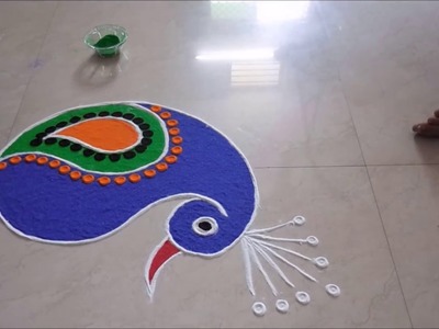 Peacock Rangoli Design (NEW)