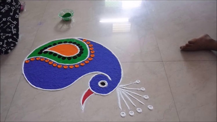 Peacock Rangoli Design (NEW)